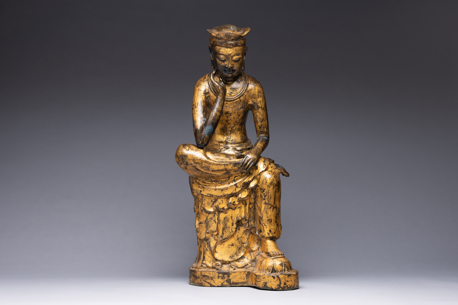 赤坂游ギャラリー｜金銅弥勒菩薩半跏思惟像 Bodhisattva Gilt bronze