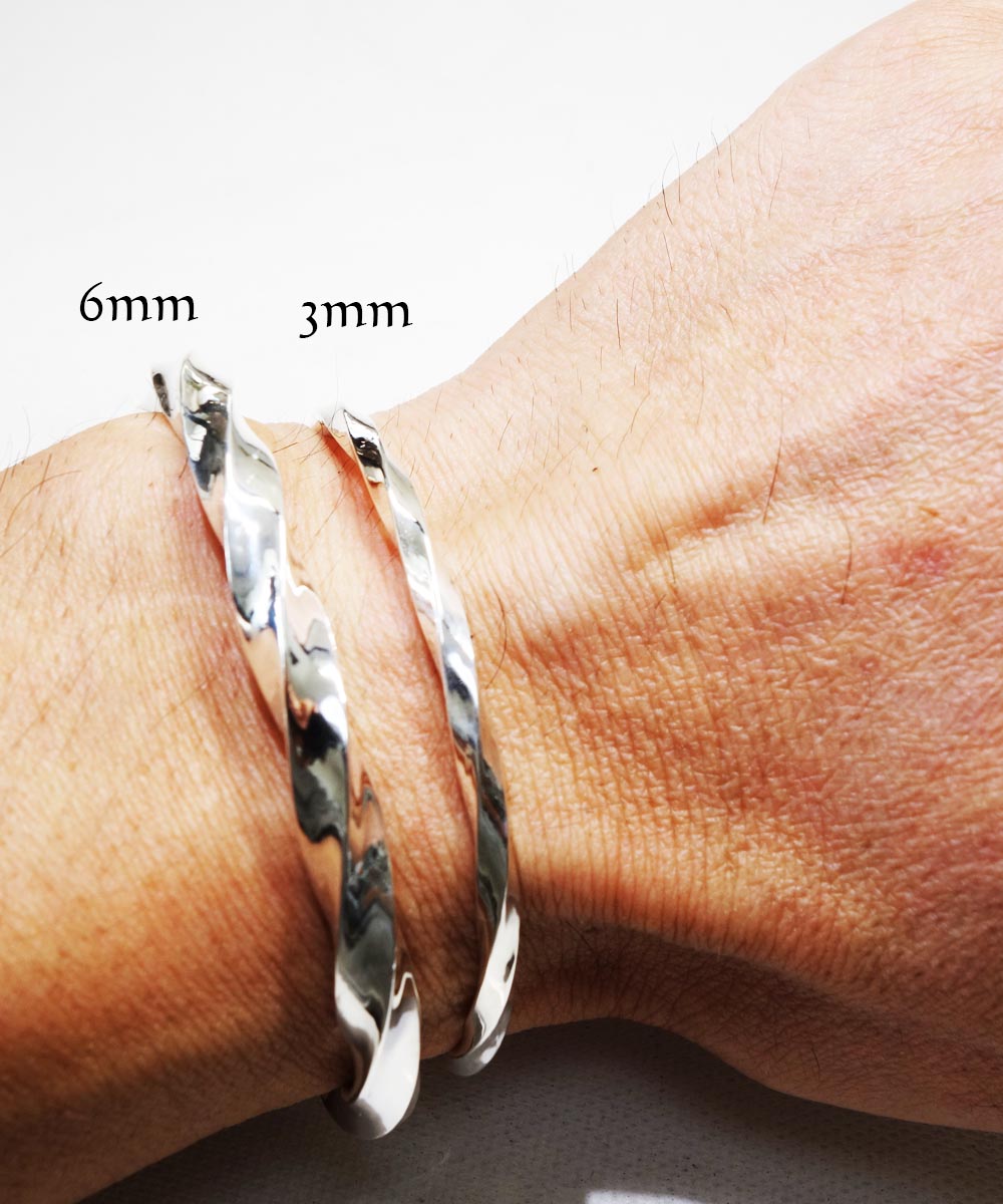 SILVER1000 TWIST BRACELET (純銀製ツイストブレスレット)｜Color
