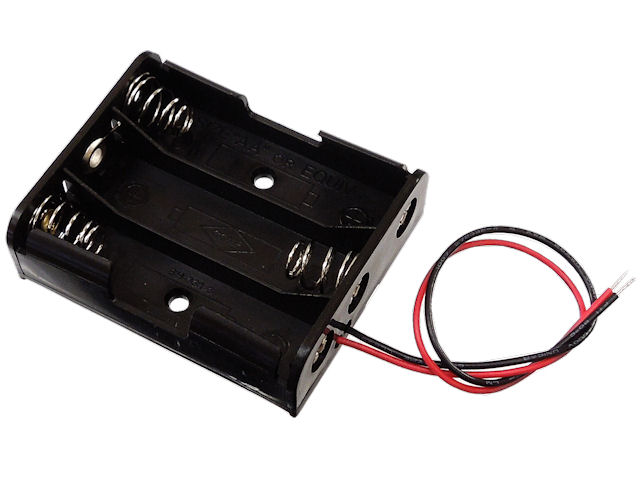 電池ボックス 単3×3本 リード線: ケース・ネジ・固定具 秋月電子通商