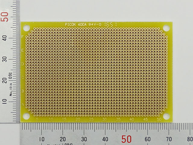 両面スルーホール・ガラス・ユニバーサル基板金フラッシュCタイプ1.27
