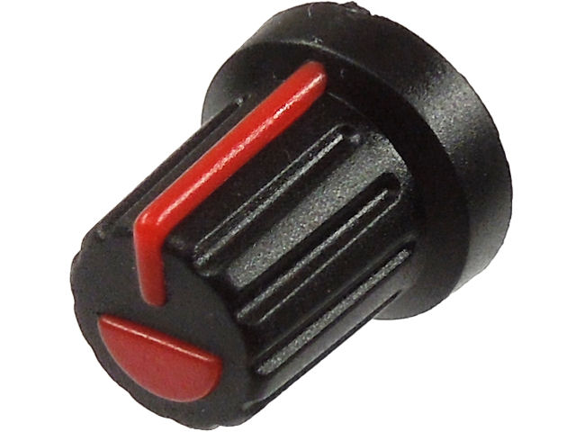 カラーつまみ(黒+赤): 受動部品 秋月電子通商-電子部品・ネット通販