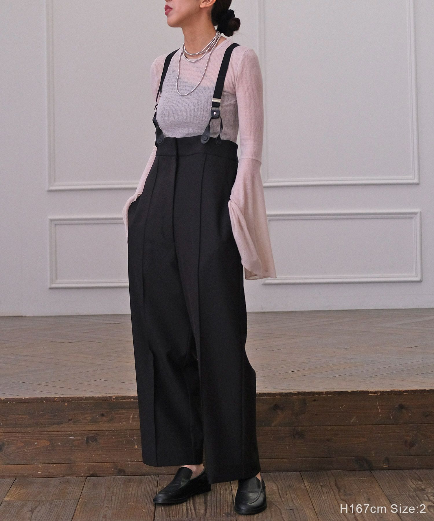 ストラップワイドパンツ | AKTE