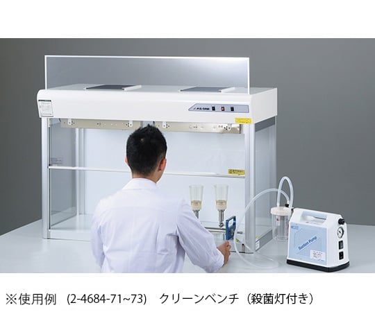 4-6770-01 クリーンベンチ（殺菌灯付き）600×503×811mm CT-600UVAX-L