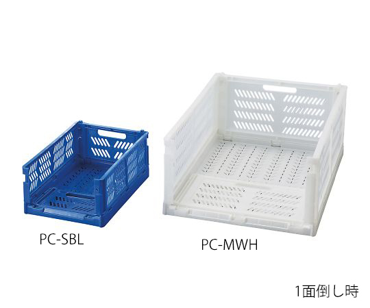4-760-01 折りたたみコンテナ（コンパクト） ホワイト PC-SWH 【AXEL