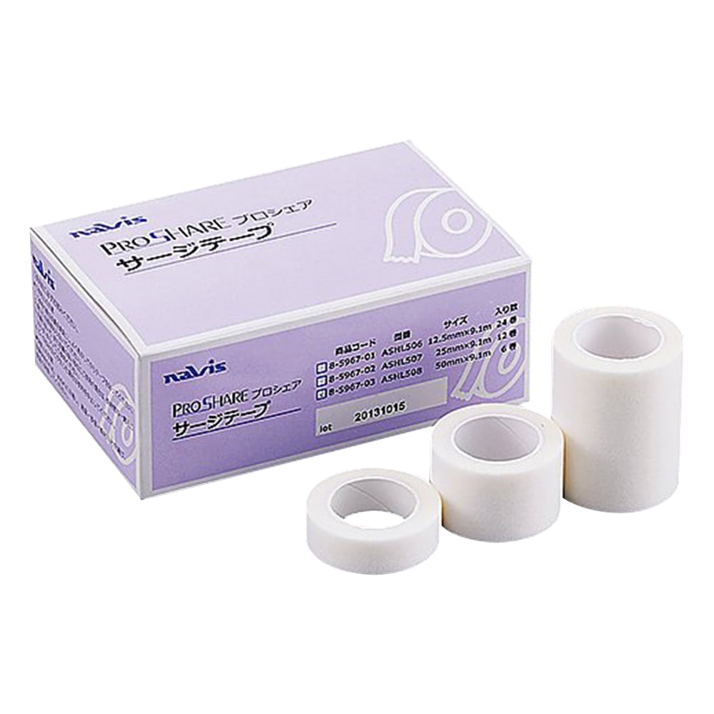 8-5967-01 プロシェアサージテープ 12.5mm×9.1m 24巻入 ASHL506 【AXEL