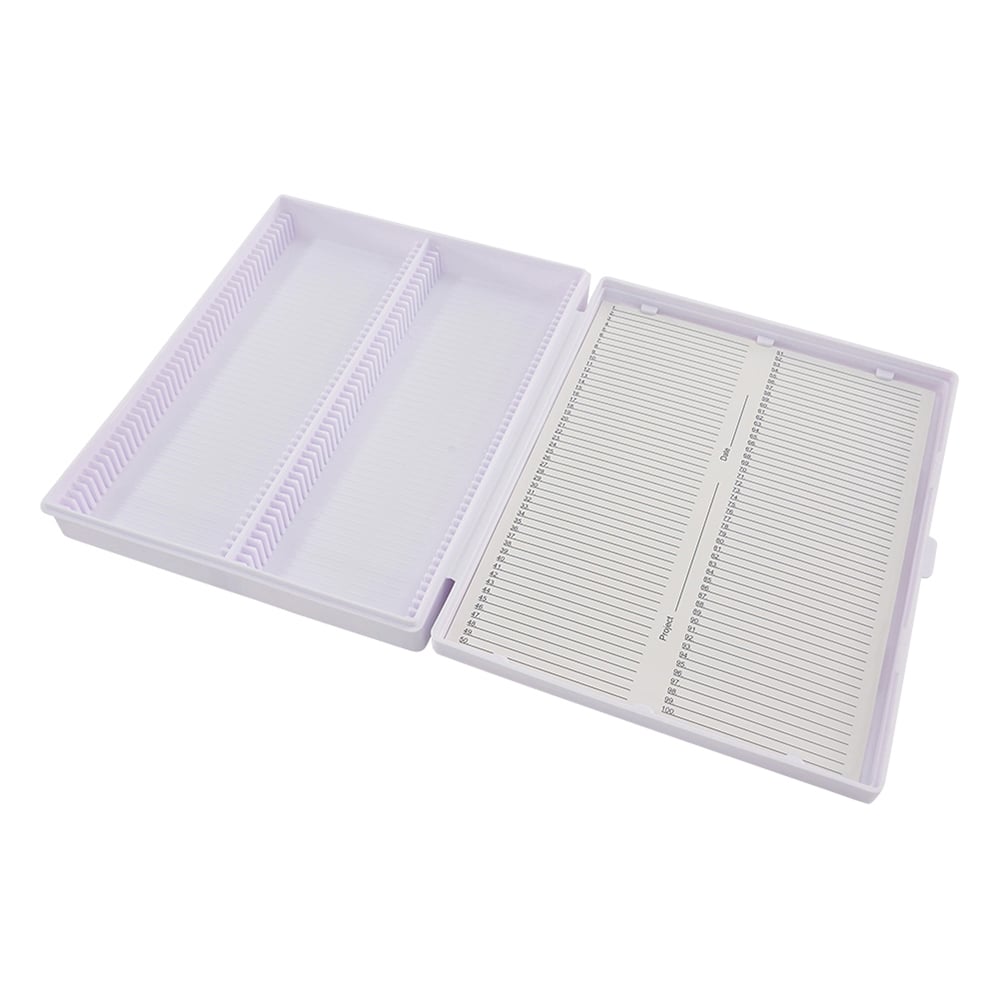 3-288-01 顕微鏡スライドボックス 白 82024-606 【AXEL】 アズワン