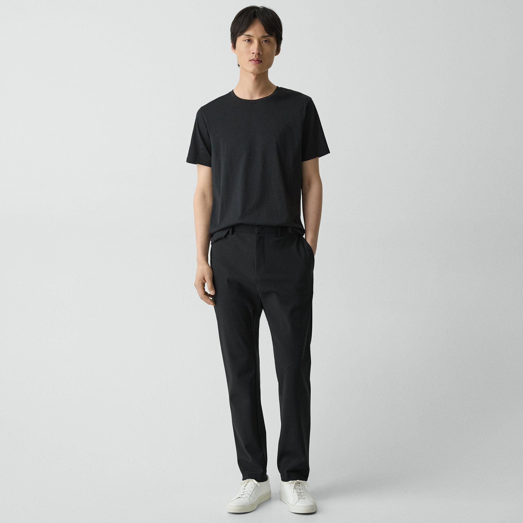 Zaine Pant in Precision Ponte in Black | Men's Slim Tailored Pant