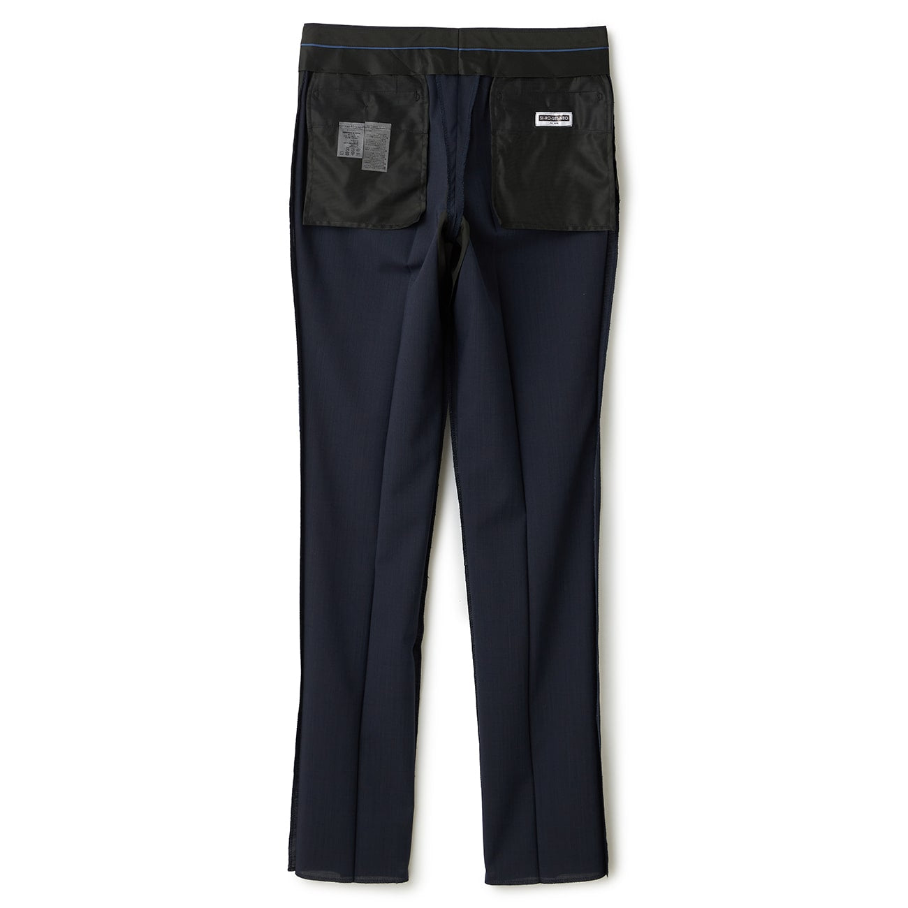 パンツ ANGLAN Backsatin Work Wide Overall Navy パンツ ANGLAN