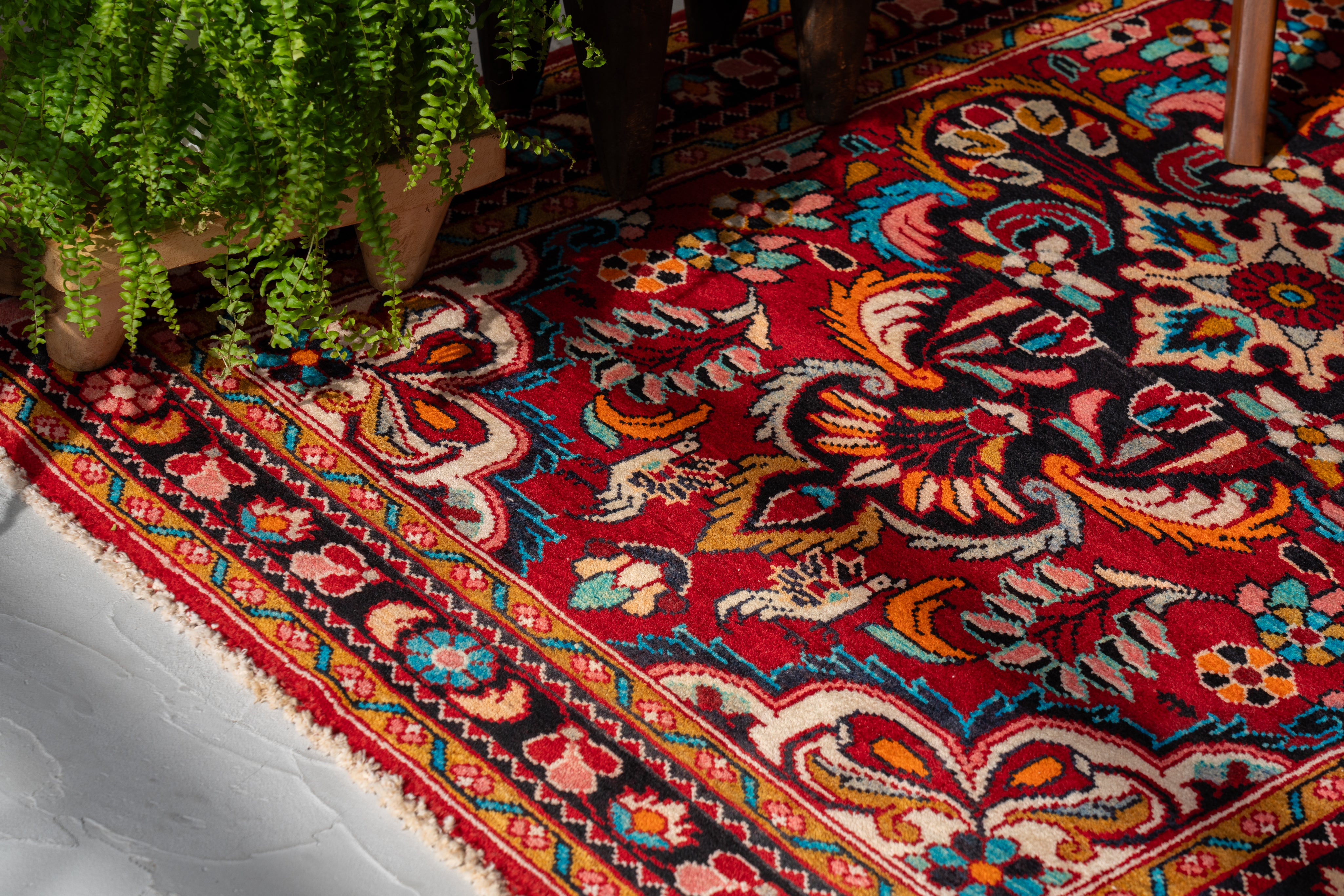 1980s Vintage】151cm × 89cm ラホール産 ラグ 1980s Vintage】151cm