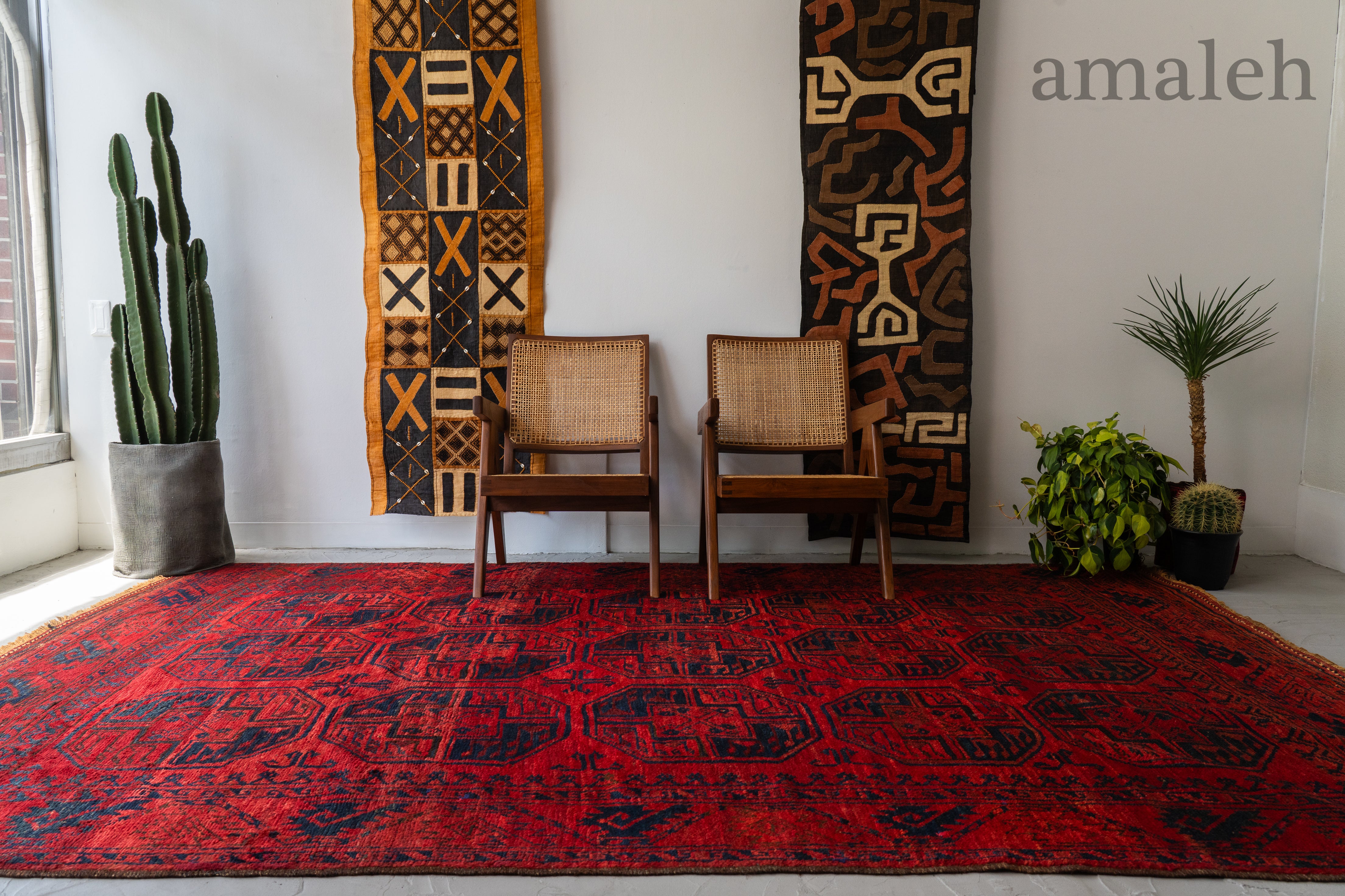 amaleh購入 ペルシャ絨毯 1930 x 930mm ビンテージラグ 【公式通販】