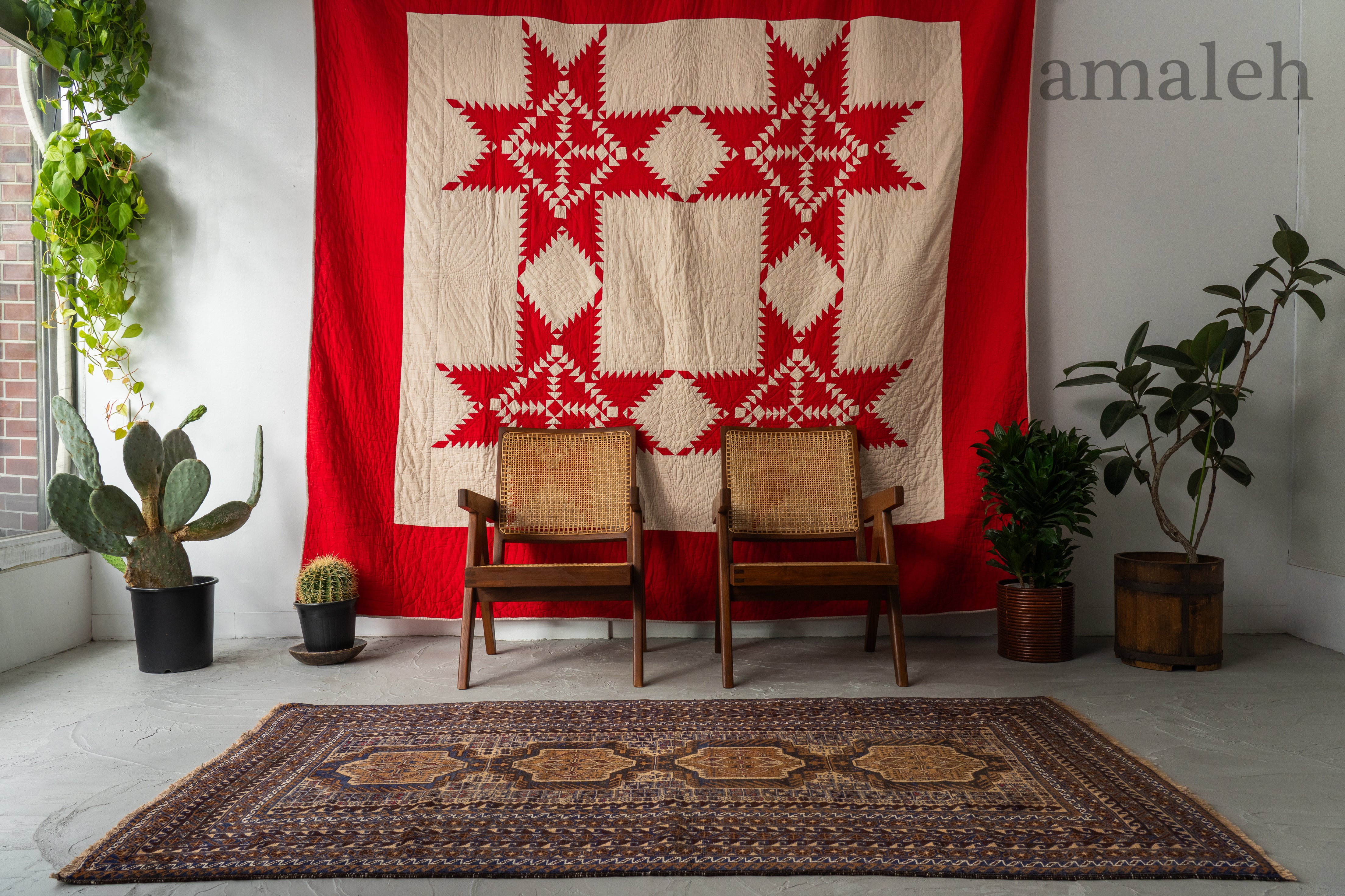 在庫整理／大幅値引】145×90パキスタン・ラホール産 ヴィンテージラグ