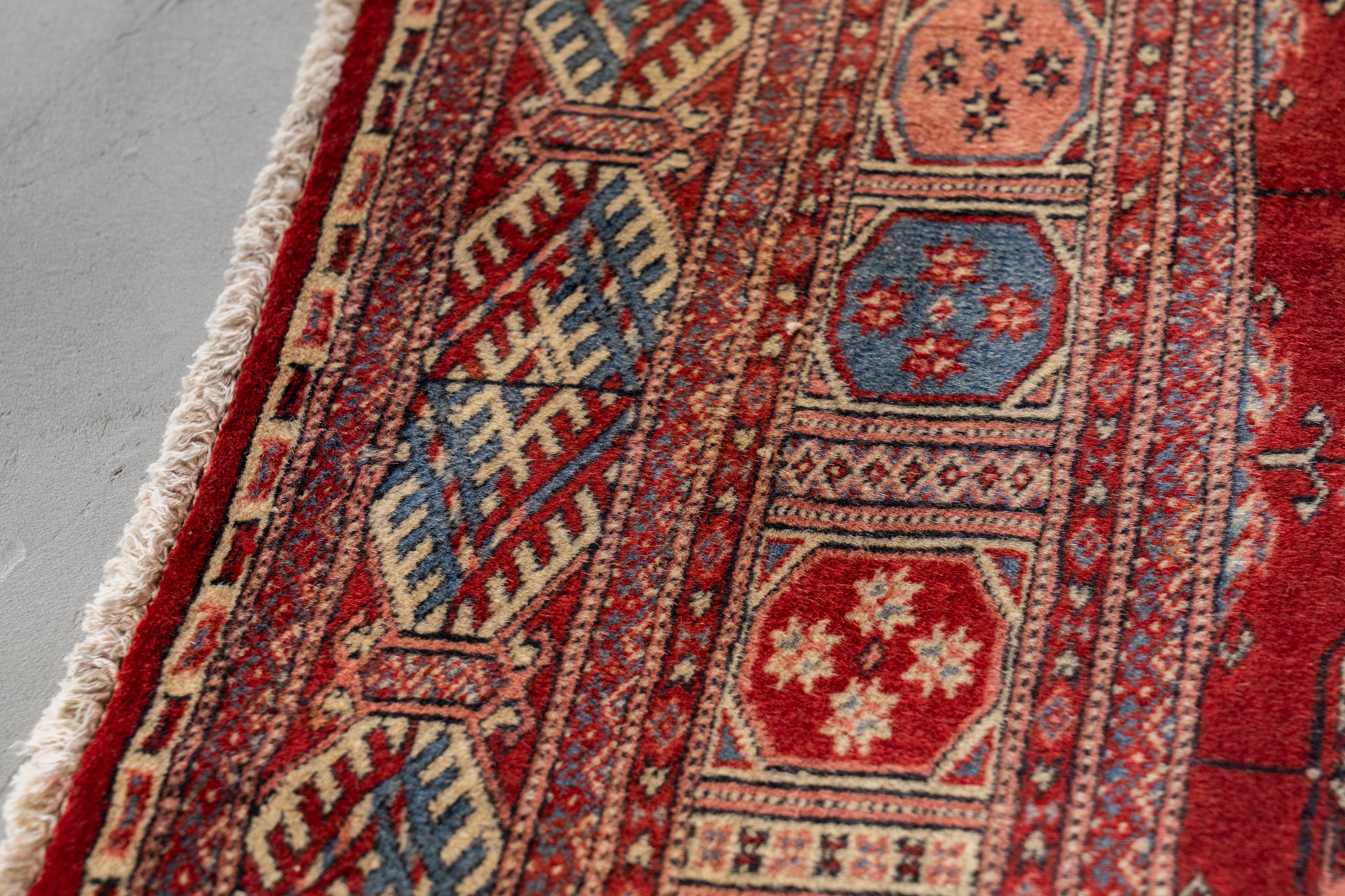 パキスタン産 1980年代 パキスタンラグ】手織り絨毯-アンティークラグ