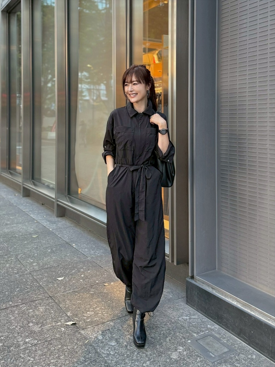 Shihoセレクト】ベルト付きジャンプスーツ Day and Grade