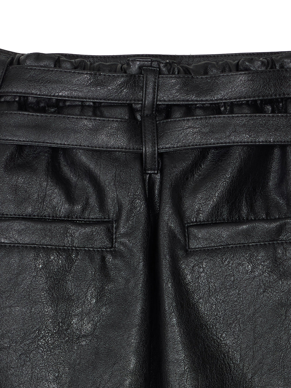 SYNTHETIC LEATHER MINI SKIRT
