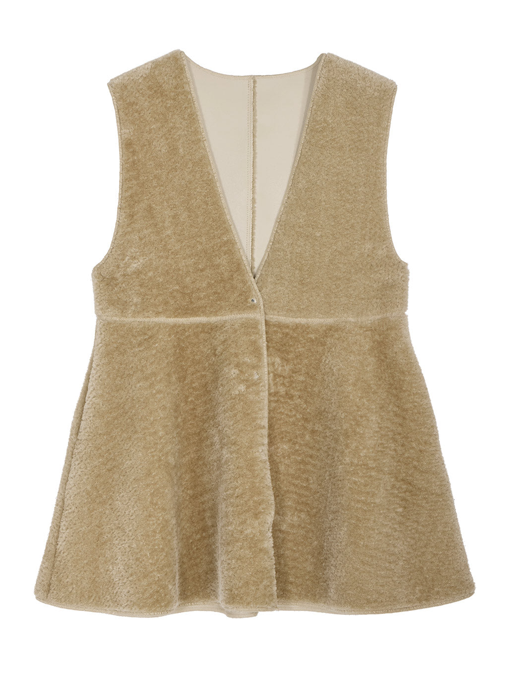 BOA V NECK REVERSIBLE PEPLUM VEST