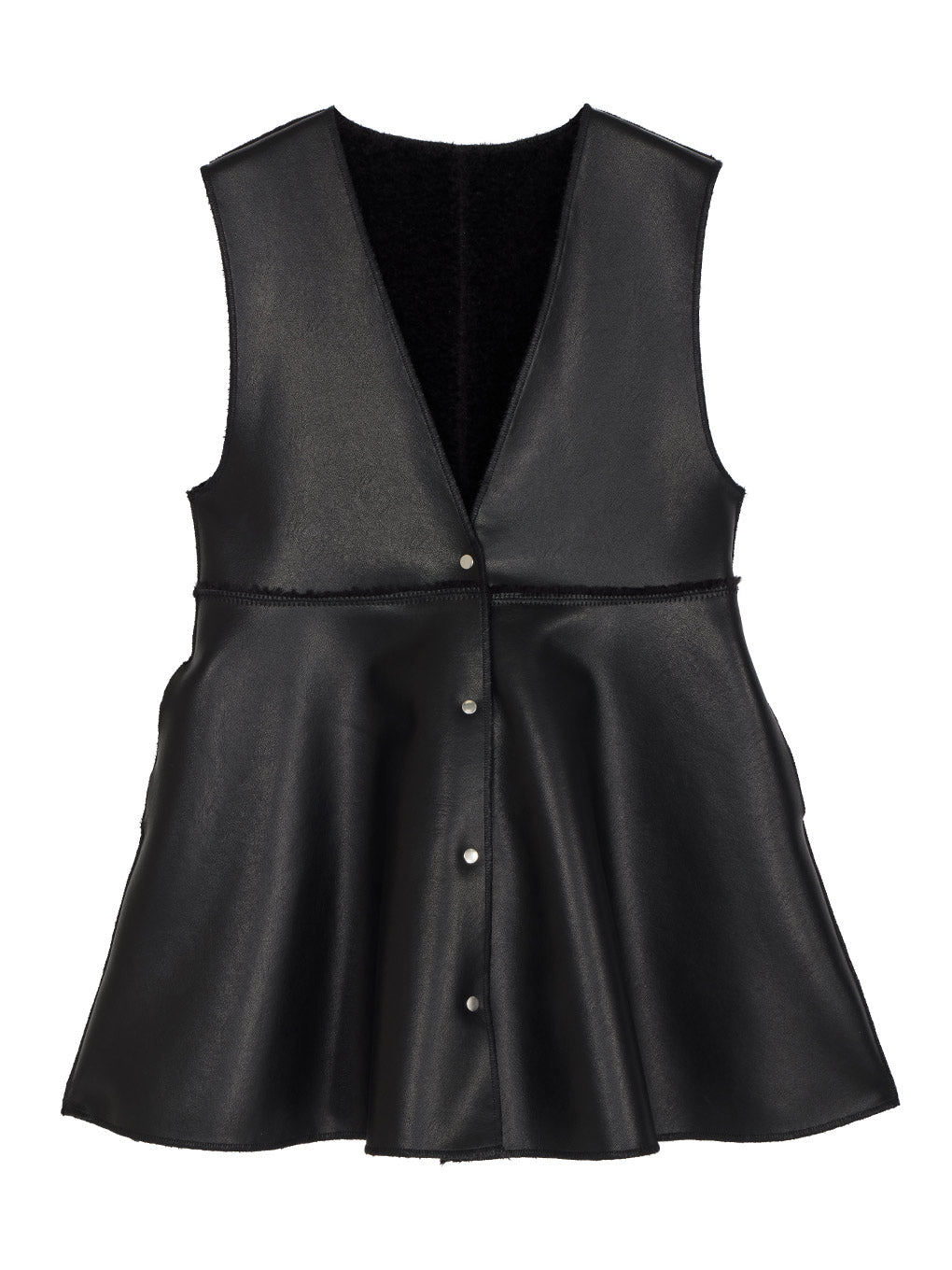 BOA V NECK REVERSIBLE PEPLUM VEST