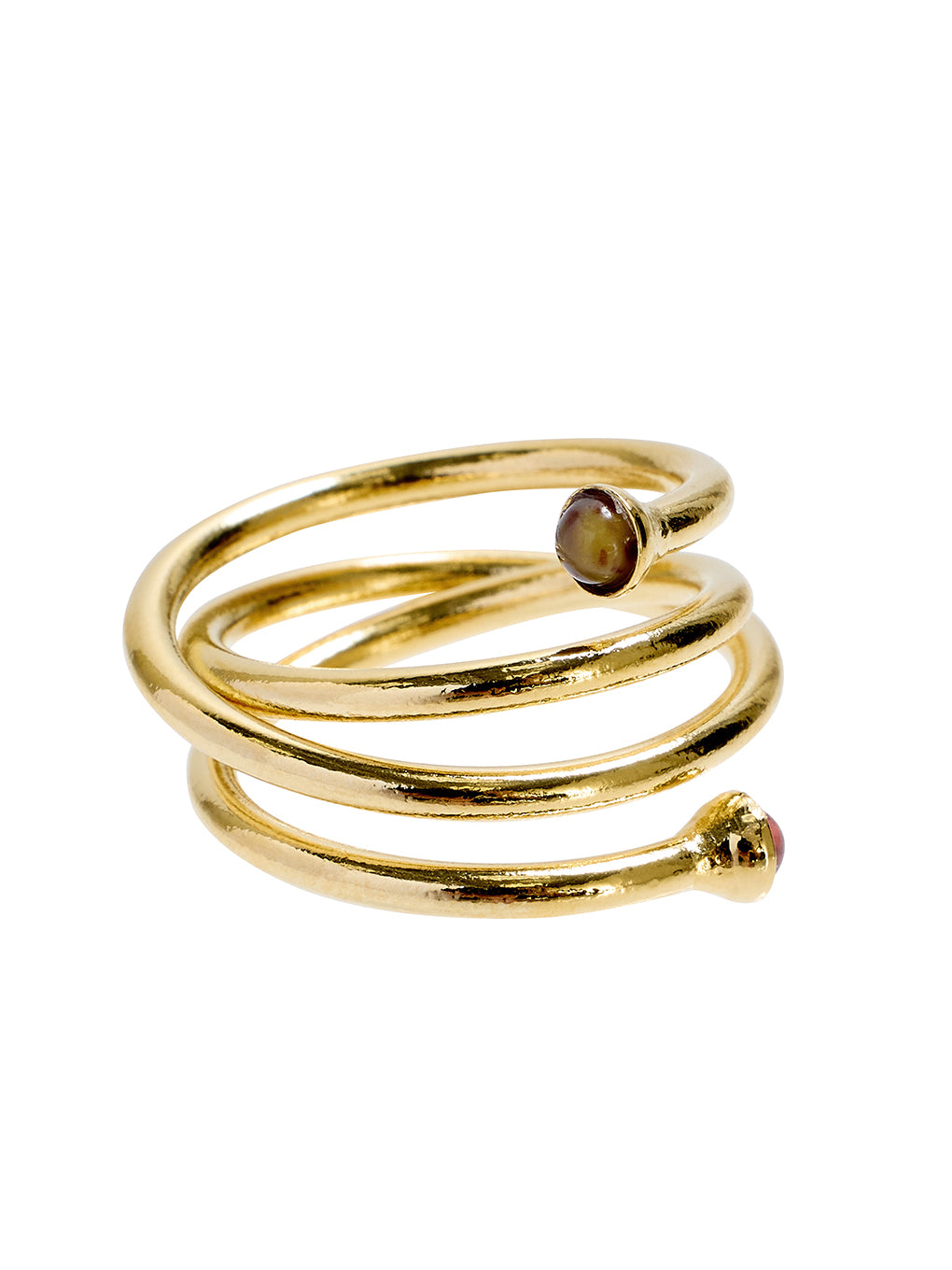 Bijou R.I Stone Spiral Ring