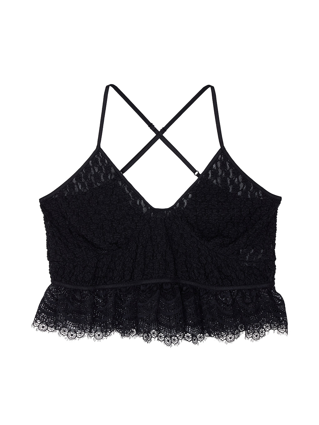 CUT LACE BUSTIER SET TOP