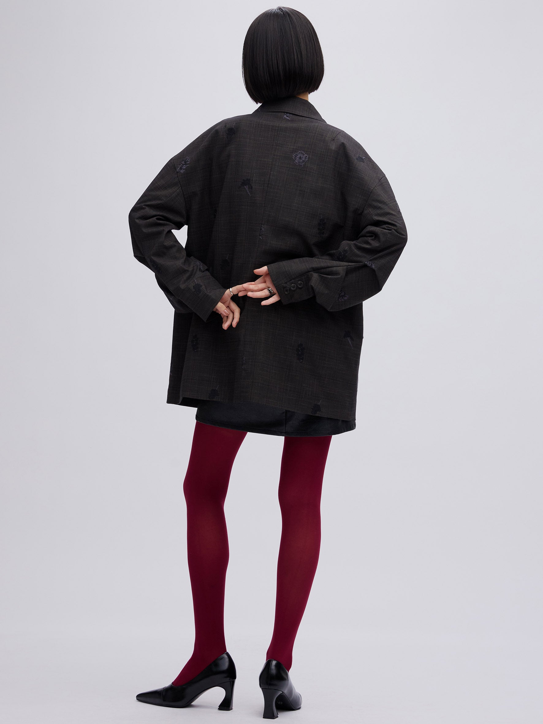 CHECK FLOWER PAPA JACKET