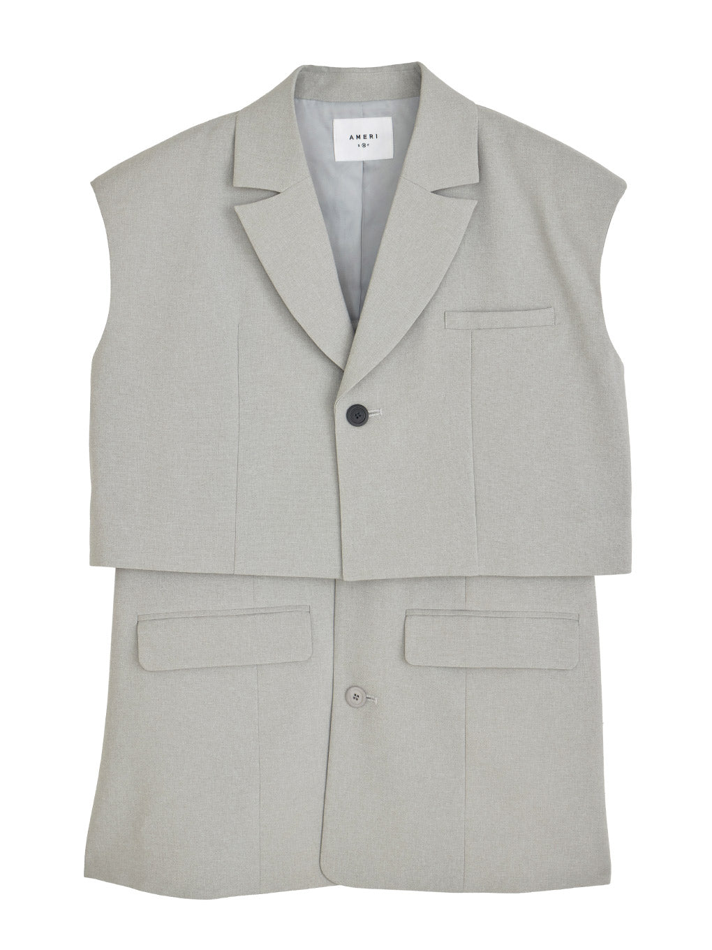 3WAY PIN TUCK LAYERED VEST