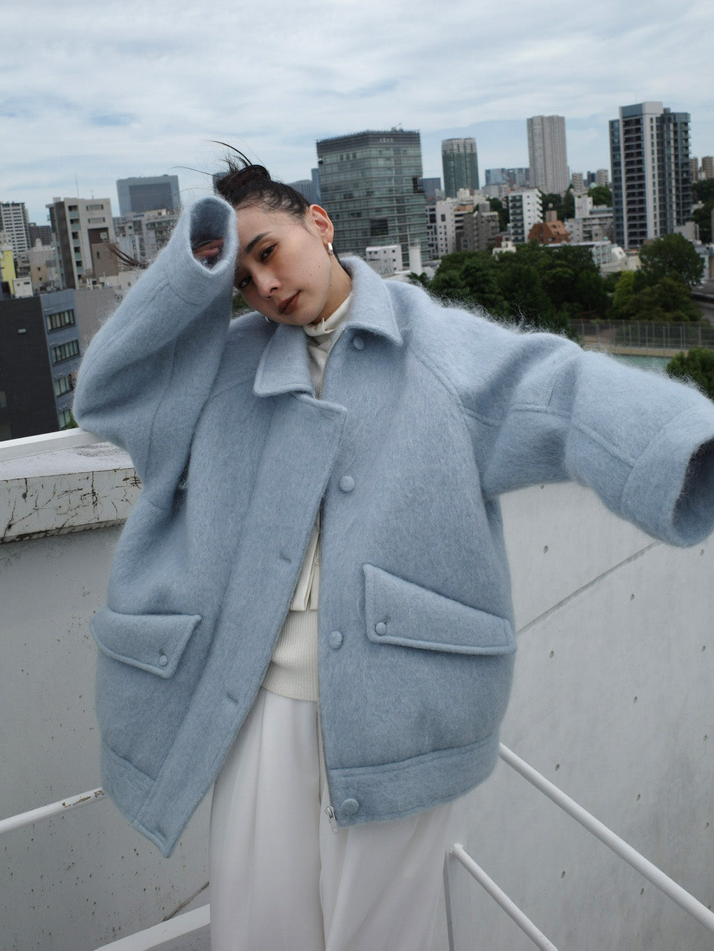 UND MOHAIR SHAGGY FLIGHT JACKET