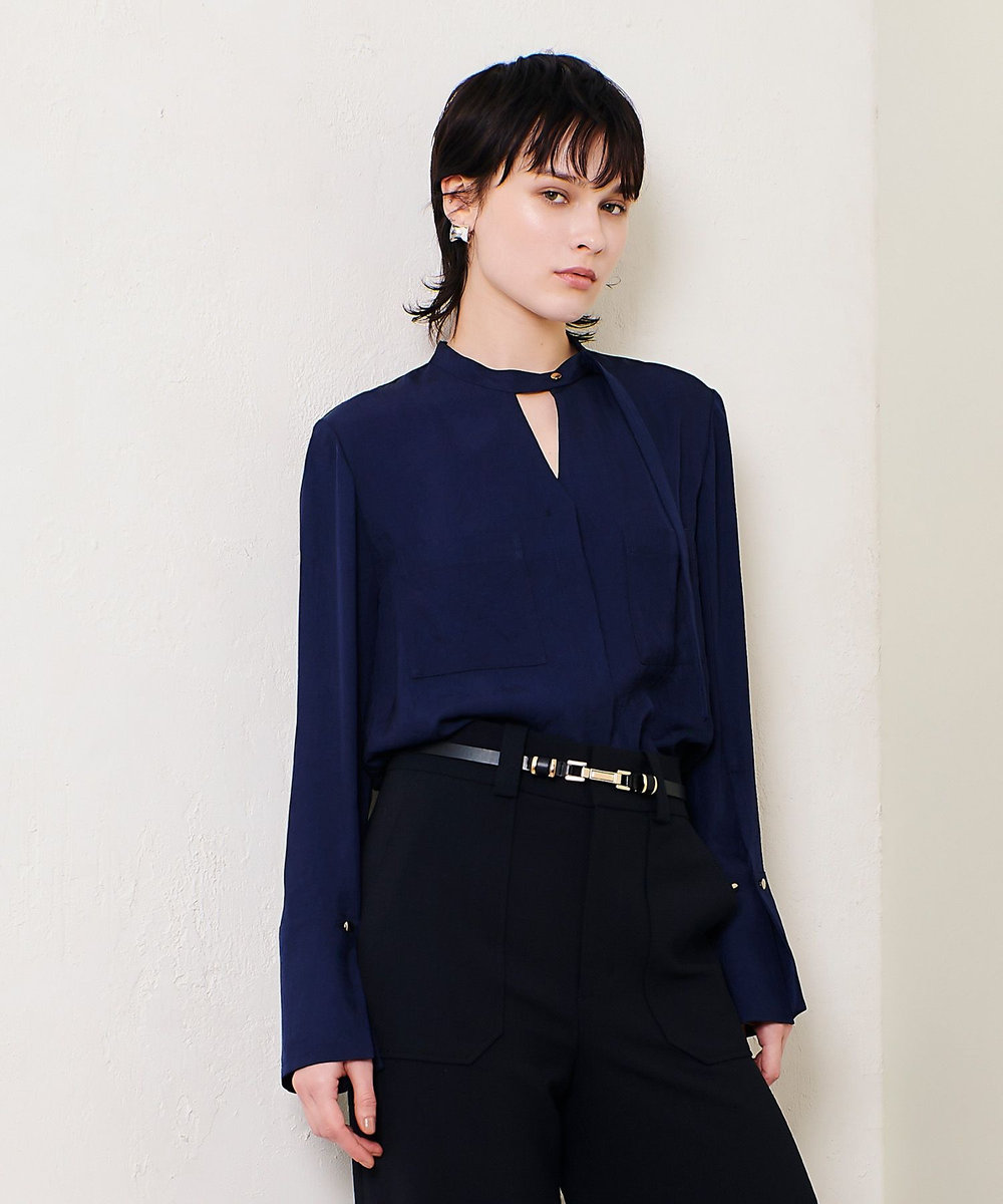 フリュイドオーバーラップブラウス|allureville OFFICIAL SITE