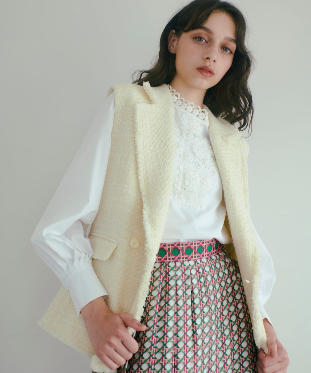 LOULOU WILLOUGHBY】ジオリカラメツイードジレ|allureville OFFICIAL