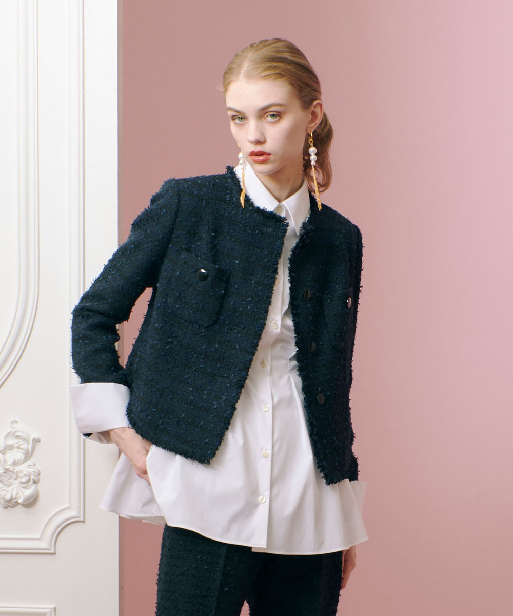 LOULOU WILLOUGHBY】ファンシーツイードクルージャケット|allureville