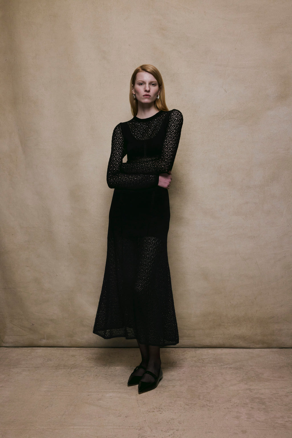 Lace Stitch Knit Dress in Black – Alejandra Alonso Rojas