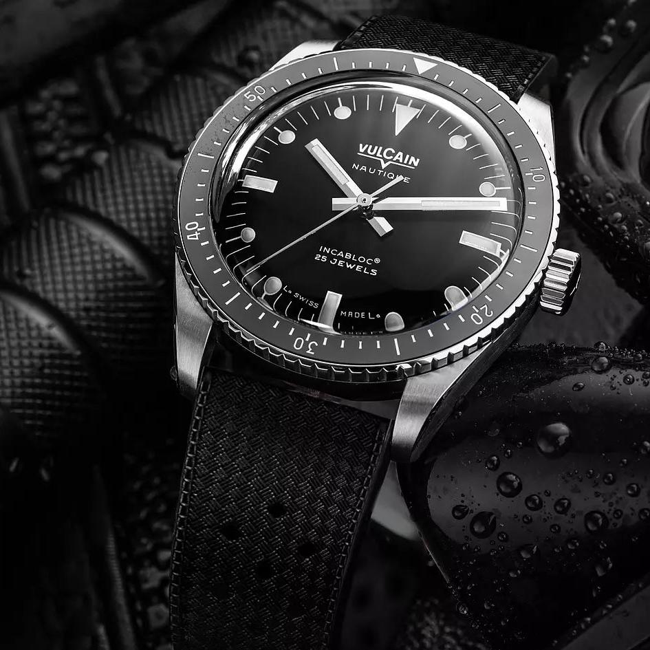 Vulcain Skindiver Nautique Nero Bianco luminova 660170B07.BAC243