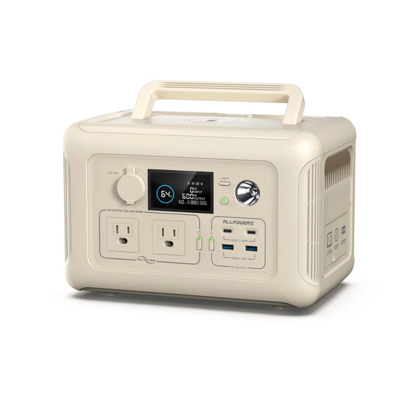 ALLPOWERSポータブル電源R600【絶賛販売中】ブラックとパールホワイト