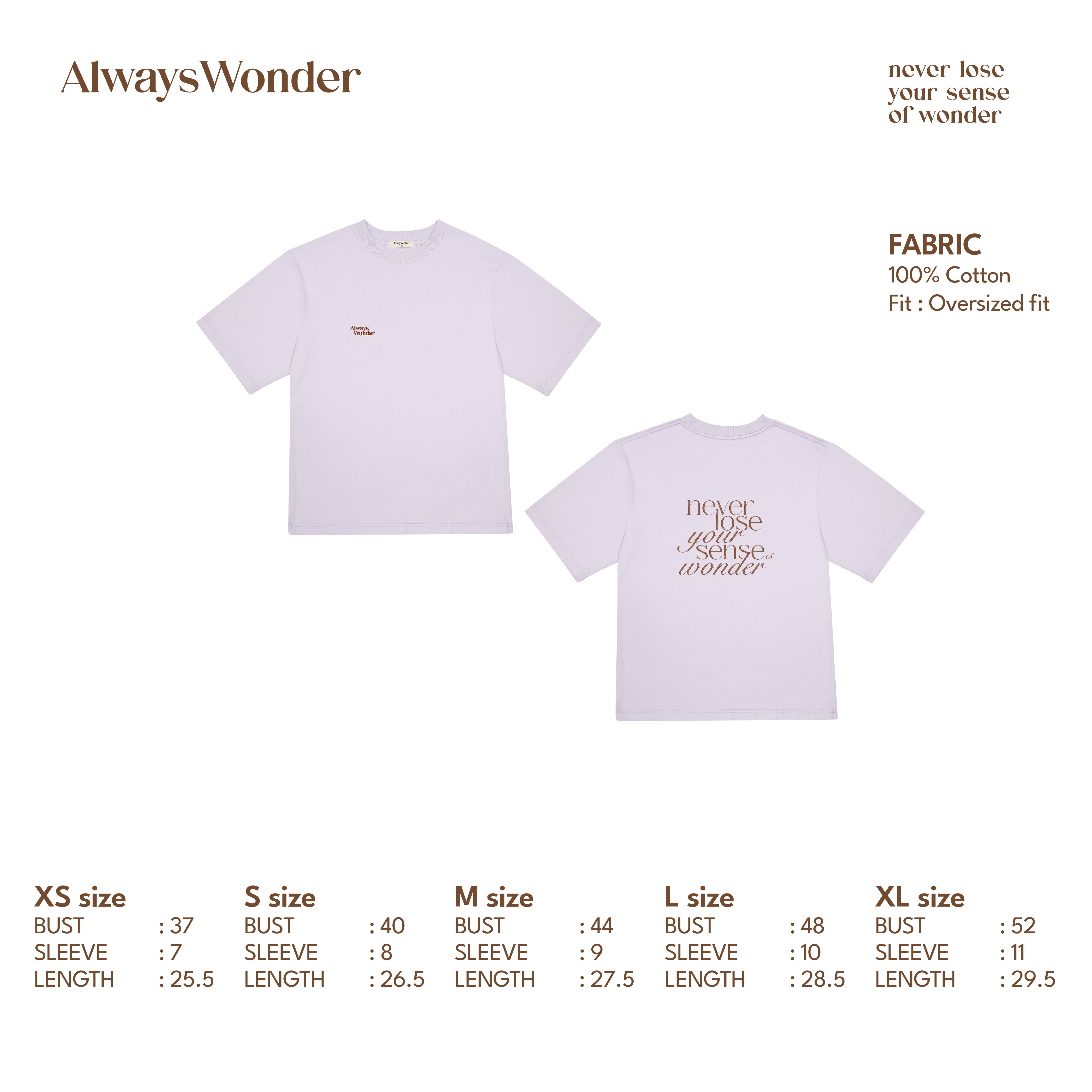 AlwaysWonder T-Shirt (Light Purple)