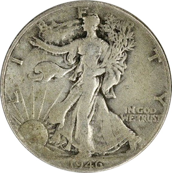 アメリカ リバティウォーキング1/2ドル銀貨（United States Liberty