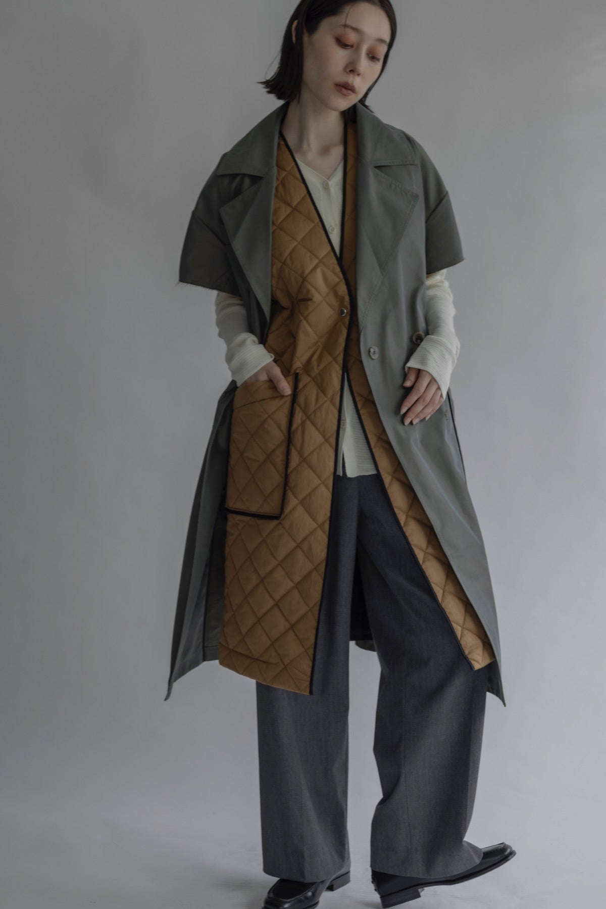 ナイロン混 キルティングジレ/A32561 – ANTHOM(アントム)公式サイト