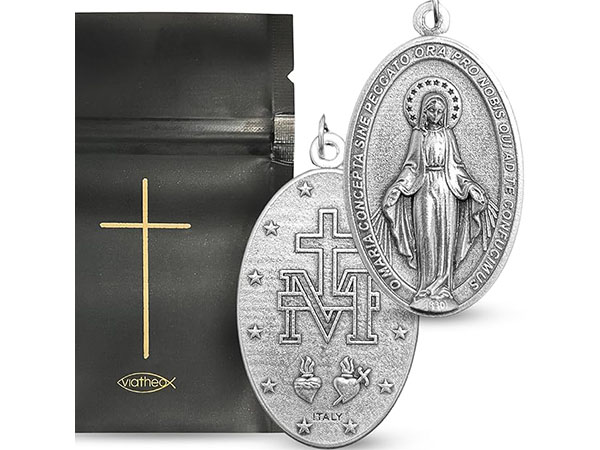 イタリア製 ロザリオ ペンダント ペンダントトップ 不思議のメダイ