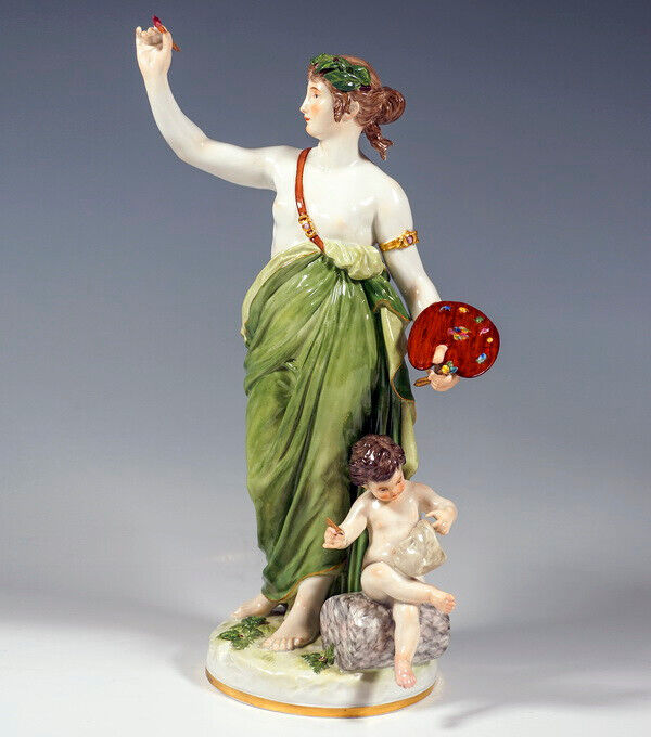 マイセン人形「フィギュア」 絵画の寓意像 J.C. ヒルト 1885年頃