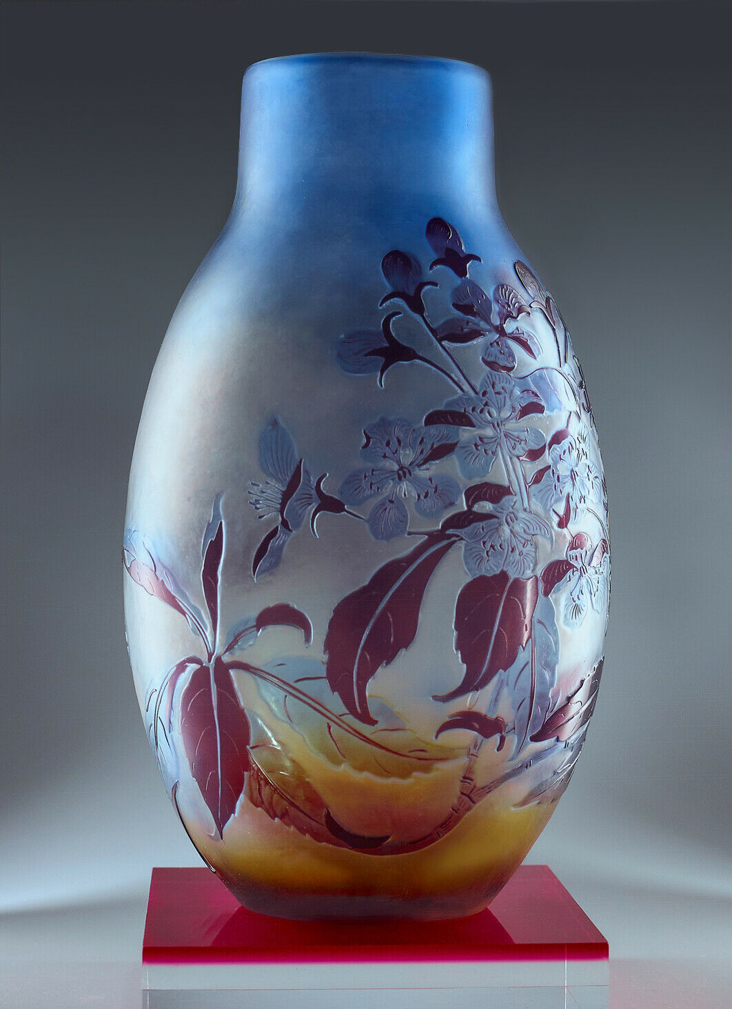 エミールガレ オリジナル アール・ヌーボー ガラス花瓶 – アンティーク