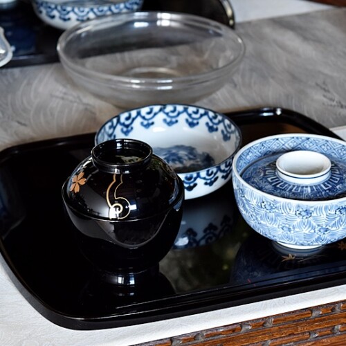 古伊万里 色絵 ふくら雀と鳳凰 輪花縁 七寸皿 3客 古伊万里 色絵