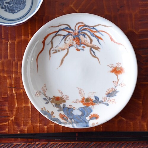 古伊万里 赤絵 染錦 大皿 L012 古伊万里 赤絵 染錦 大皿 L012