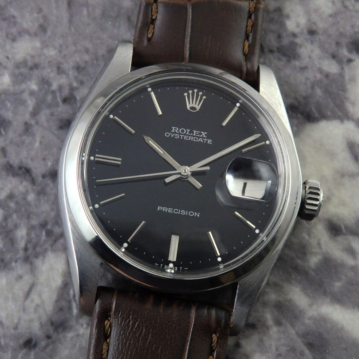 ロレックス オイスターデイト Ref.6694 1981年製 Cal.1225 ブラック