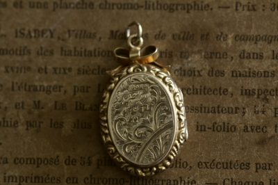 アンティークゴールドロケットペンダント イギリス ヴィクトリアン