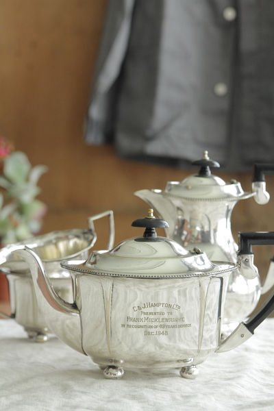 アンティークシルバーティーポット アールデコ 紅茶器 francis haward