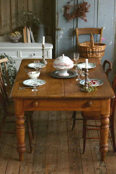 アンティークパインダイニングテーブル イギリス 【Antiques Truffle