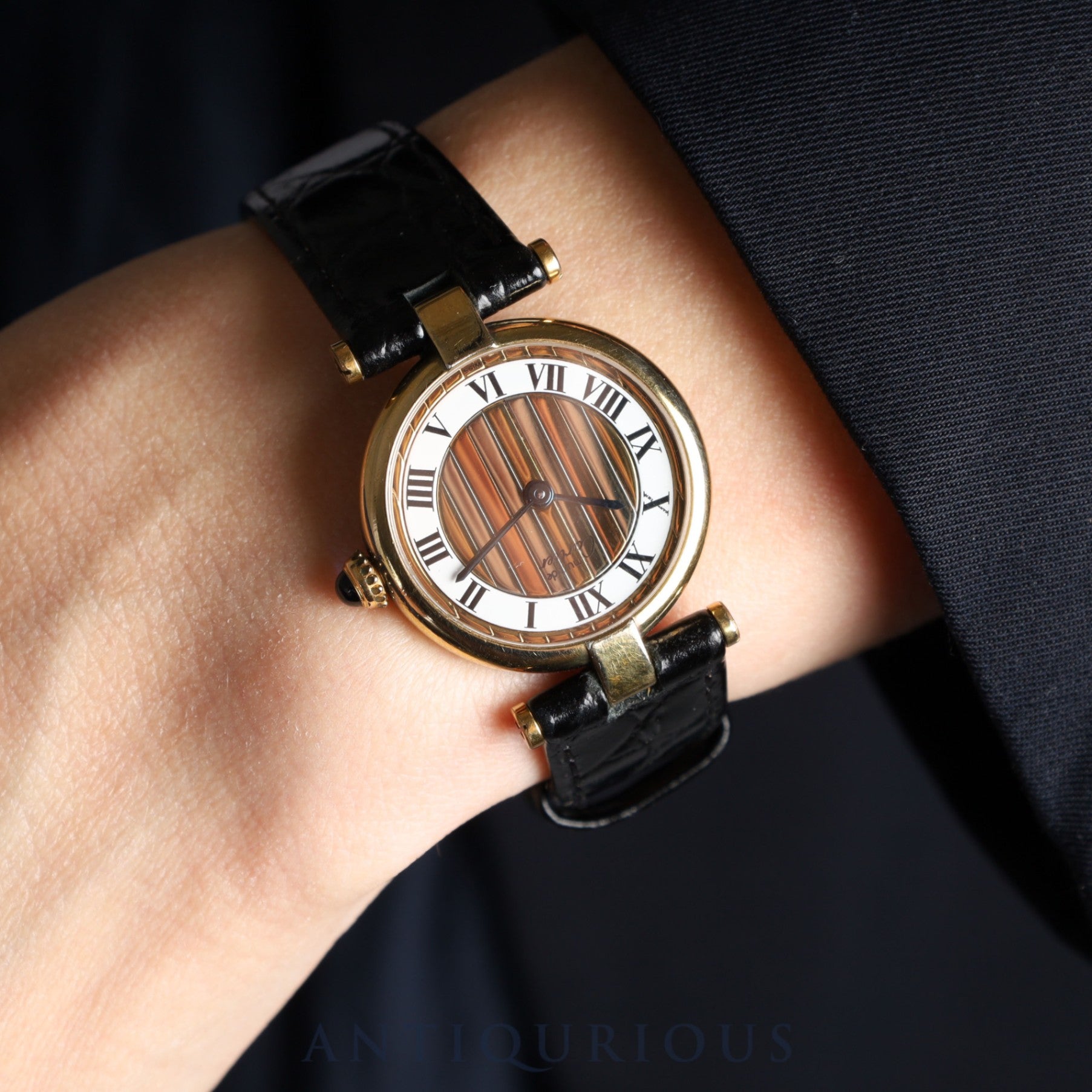 カルティエ マストVLC ヴァンドーム SM 590004 クォーツ SV925 革 純正