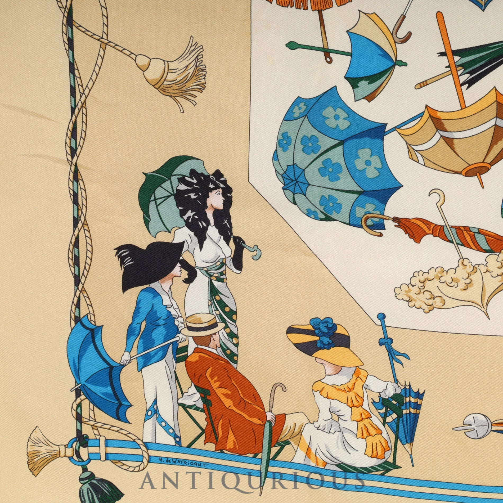 エルメス スカーフ カレ90 OMBRELLES ET PARAPLUIES 日傘と雨傘