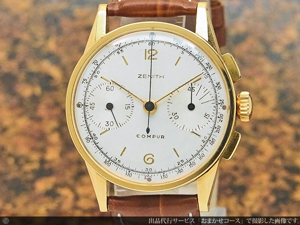 ゼニス ZENITH COMPUR 2reg.クロノグラフ 18KYG 金無垢 Cal.146搭載 型