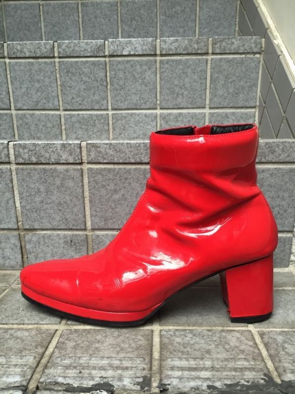 banal chic bizarre バナルシックビザール】赤パテントサイドジップ