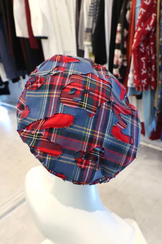 HEIHEI ヘイヘイ】デザインタータンチェック柄ベレー帽