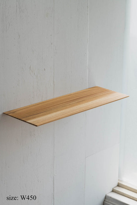Teak Thin shelf｜テーパーカットが美しいチーク無垢材の壁付け