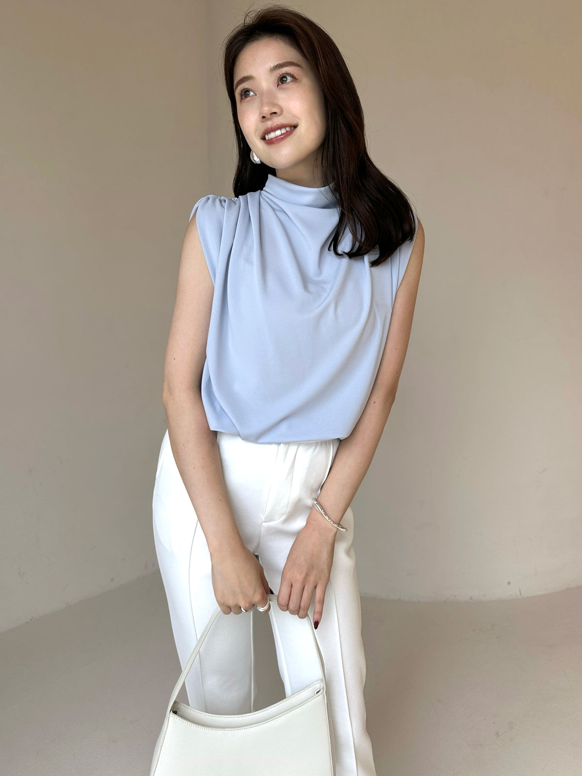 ギャザードレープカットトップス